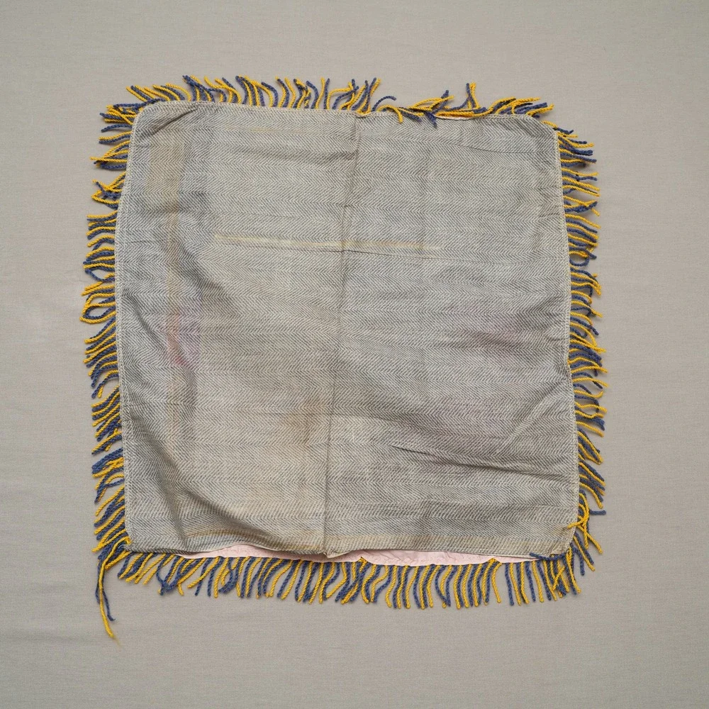 Vintage 1940s Souvenir United States Navy Silk Souvenir Pillow Case Sham